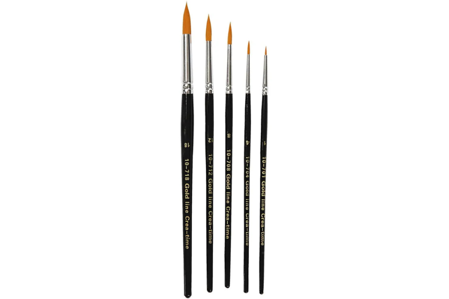 Nylon Pensler, 5 stk. rund