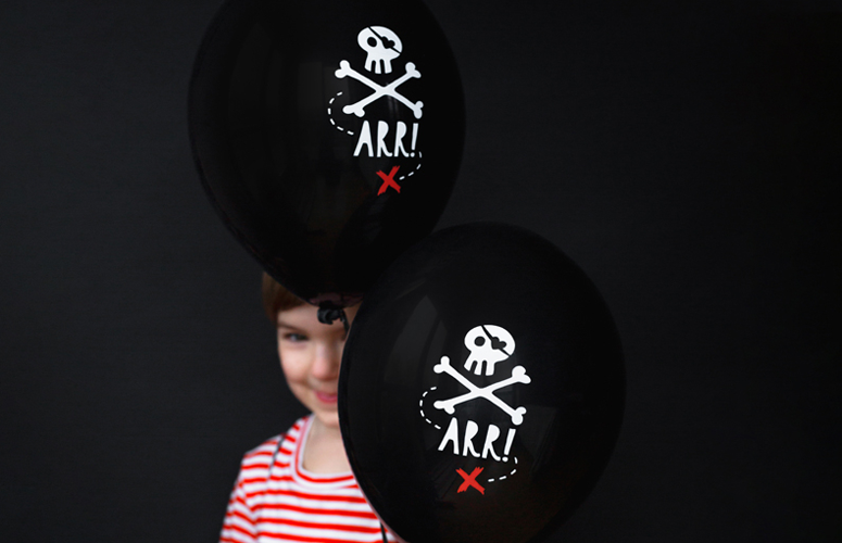 Pirat party balloner. 6 stk