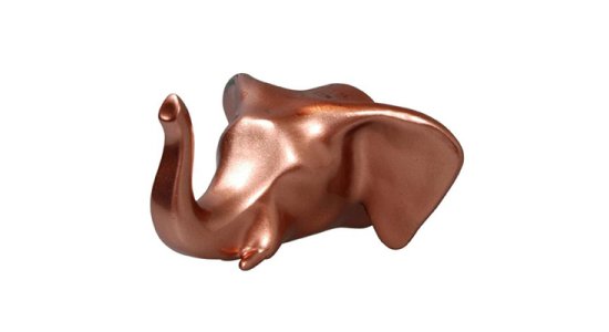 Elephant, Elefant knage. Kobber. Limited Edition.