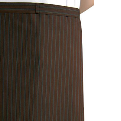 Billede af Kokke/tjener forklæde, langt brunt med striber. Chaud Devant
