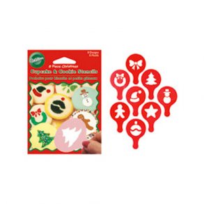 Stencils dekorationssæt med julemotiver. JULETEMA