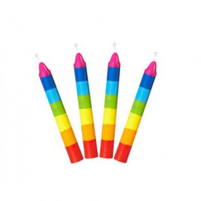 Lys til fdselsdagstog, flerfarvede