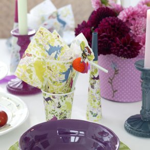 Partyhorn, 8 stk. Grn