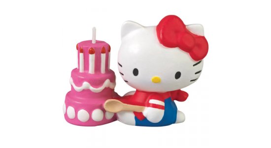 Hello Kitty Kagelys. Hello Kitty med kage.