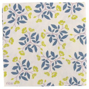 Kage/cocktail papirservietter, Grn blomst. SM