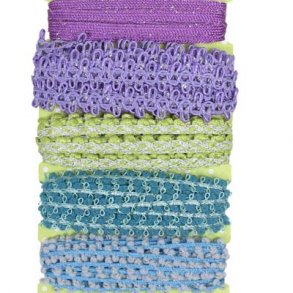 Gavebnd i bl, lilla, grnne nuancer