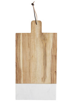 Marmor/træ skærebræt. 30x47,5 cm